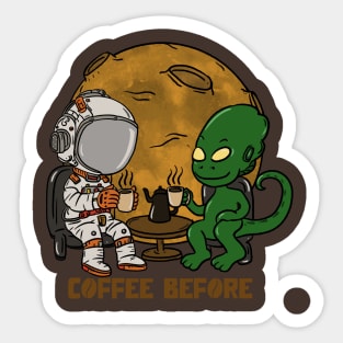 Space Coffee time Sticker